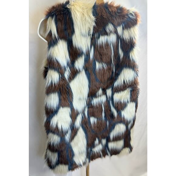 TCEC Faux Fur Vest – Multicolor Animal Print – Size M - Picture 6 of 8